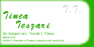 timea teszari business card